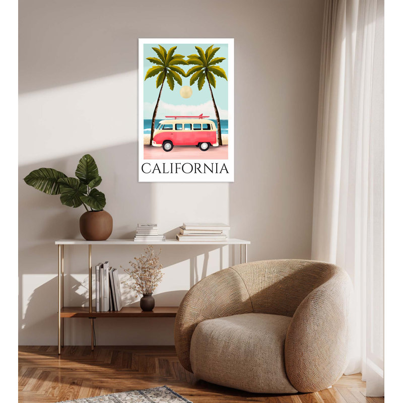 California Travel Poster - Unframed, Medium