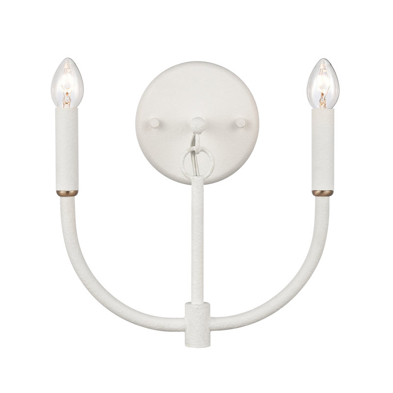 Applique murale 2 lumières Continuance de 11 po de hauteur - Corail blanc