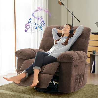 Rocking Recliner Chair,360° Swivel Rocker Chair by Ebern Designs