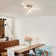 Julia Curved LED Ceiling Lights Fixture, 3 Built-In LED Boards, 18W 1800 Lumen, Neutral White Light 4000K