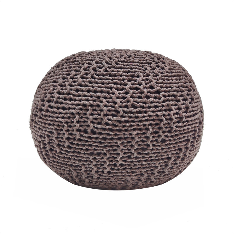 HAZEL POUF, Light Brown Cotton