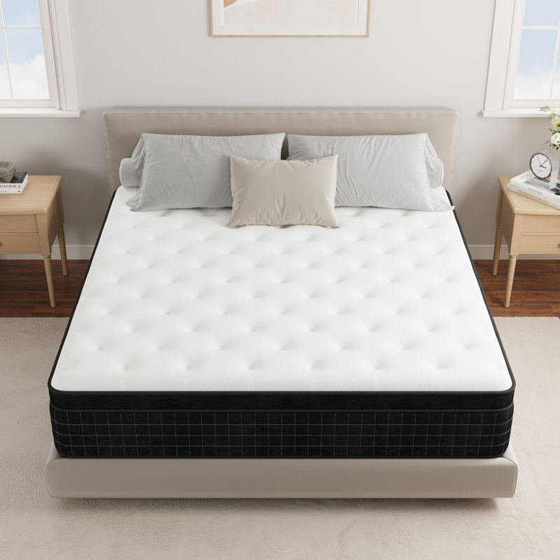 12"/14'' Medium Memory Foam Mattress Pocket Spring Hybrid Mattress, King, 12"