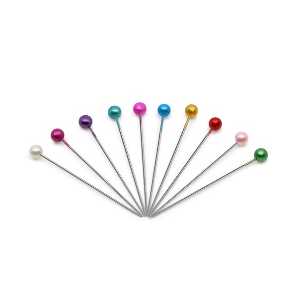 200 Pcs Flat Head Pins, Straight Pins, Sewing Pins for Fabric, Button Colored Heads Quilting Pins, Boxed for Sewing DIY (Assorted Colors), Mixed