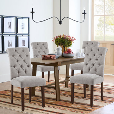 Chaises d'appoint en bois touffetées Bookout