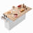 60In Kitchen Island Cart Rolling Storage Cabinet Table With Drawer Drop Leaf