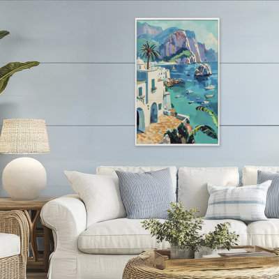 In the Bay Nautical Coast Framed Giclee, design by LSR Design Studio
