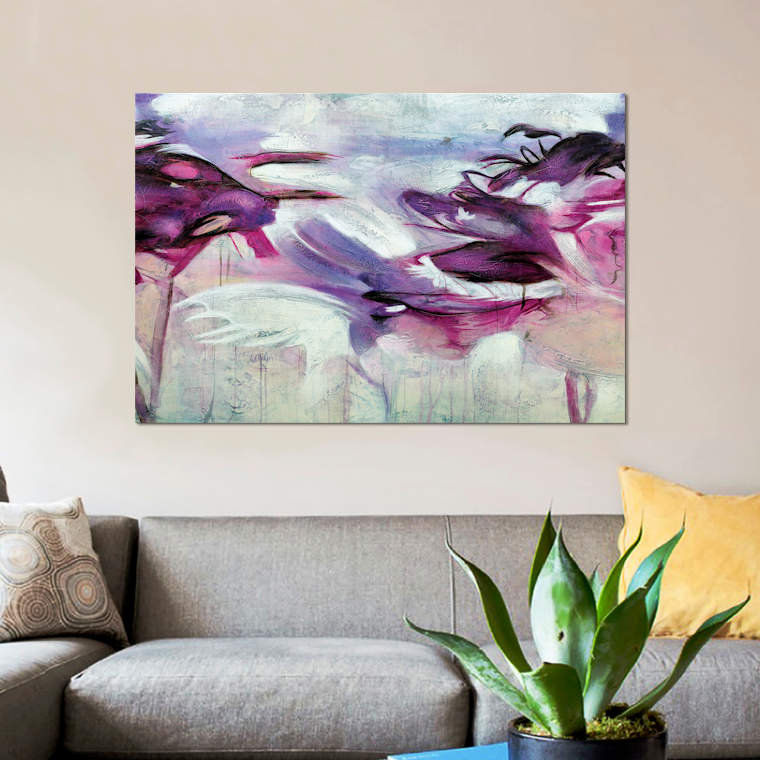 «Jardin Purpura I», impression sur toile, H 12 po x l 18 po x P 1,5 po, Toile tendue