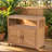 Wooden Patio Bar Table Set With Storage, Buffet Cabinet Sideboard For Outdoor And Indoor-1816715809