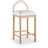 Conrad Letcher Linen Textured Fabric Counter Stool-1357421421