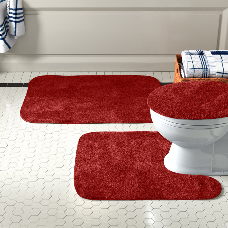 Mccluney 3 Piece Ultra Soft Bath Rug Set with Non-Slip Backing, Deep Fern