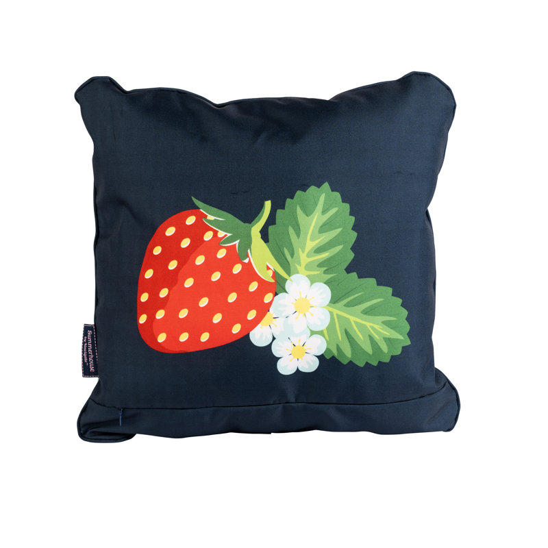 Strawberries & Cream Outdoor Picnic Cushion