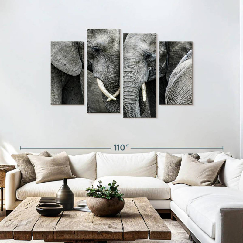 Brampt Sweet Elephants, 48'' H x 75'' W