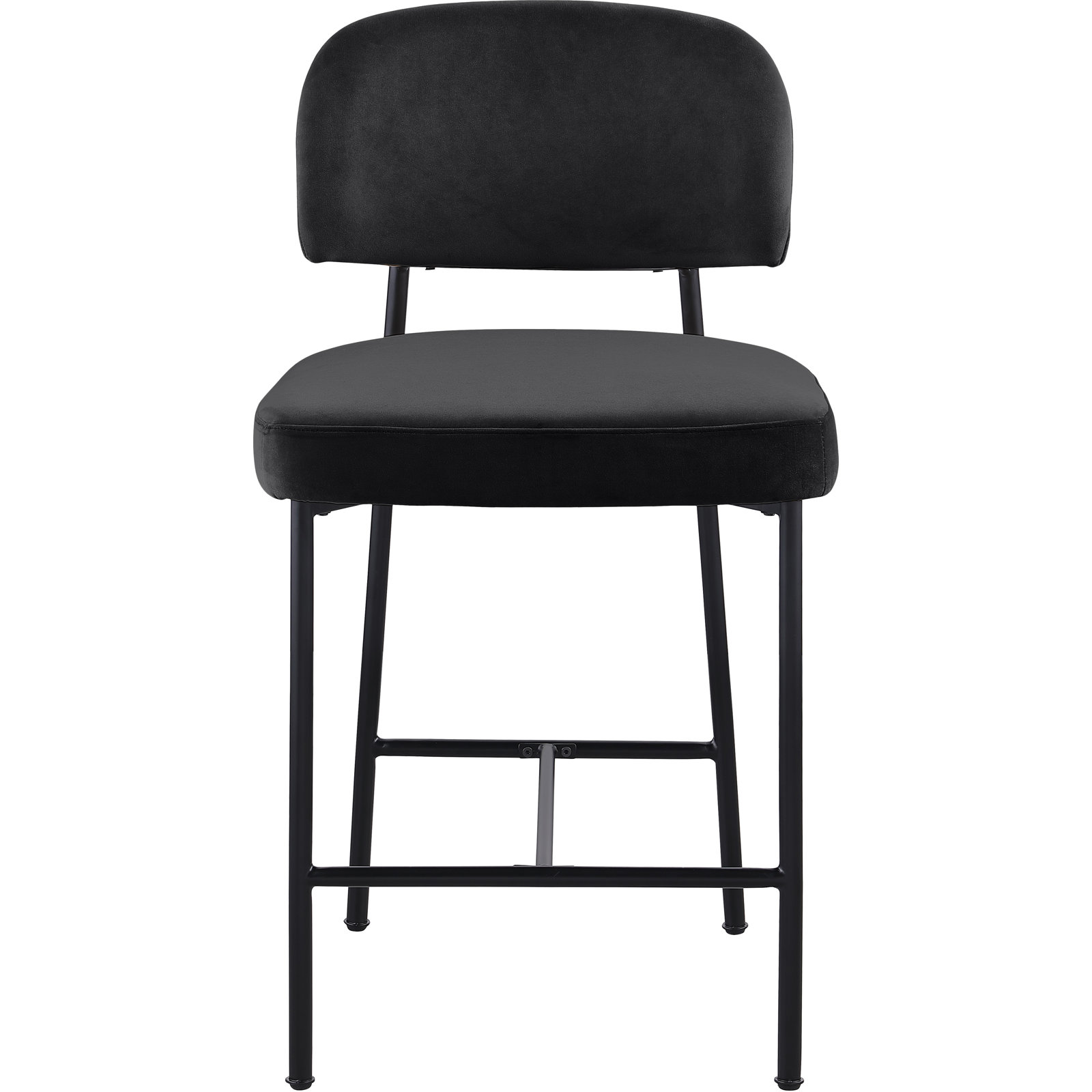 27" Bar Stool, Black Performance Fabric