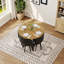 Ensemble de table de salle à manger rustique et 4 chaises en cuir PU - Ensemble de table de cuisine 5 pièces pour petits espaces, appartement, coin-repas