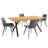 5 Pieces Dining Table Set With Rectangular Wood Top Table And 4 Upholstered Side Chairs-123027044-123027045