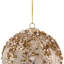 Ornement boule de Noël incassable en or 4 po avec perles 4 "