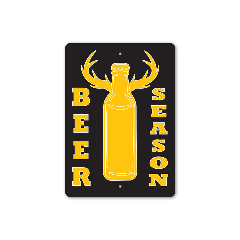 Plaque en aluminium «Beer Season», H 18 po x l 12 po x P 0,06 po