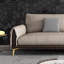 Causeuse coussin en cuir véritable kaki café-607477351-607477344