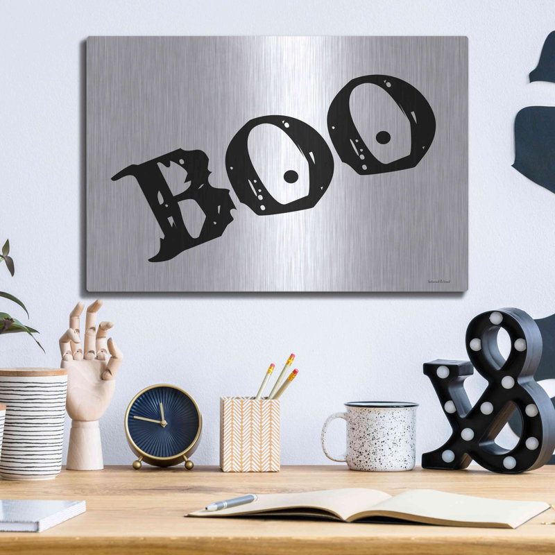«Boo» par Leted & Lined de luxe en métal luxueux, «Boo» par Leted & Lined, H 12 po x l 16 po