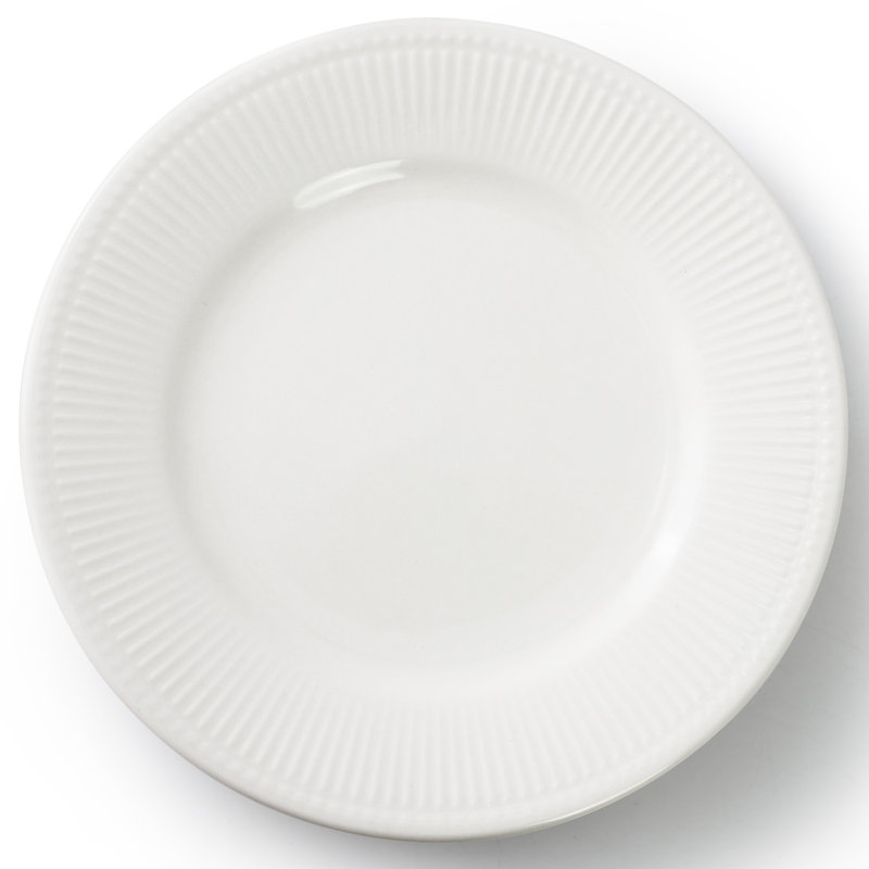 Ensemble d'assiettes à salade rondes en grès blanc 6 pièces Elama Gretel