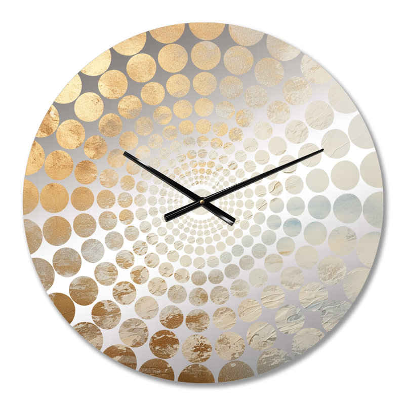 Horloge murale Zaevion, Petit, Beige Gold