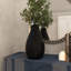 Vase décoratif noir en céramique mat, 12 po x 12 po x 20 po-226375100-226375091