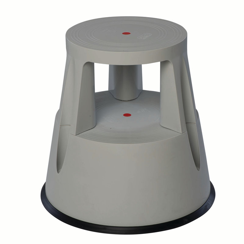 2 - Step Plastic Lightweight Step Stool, Grey