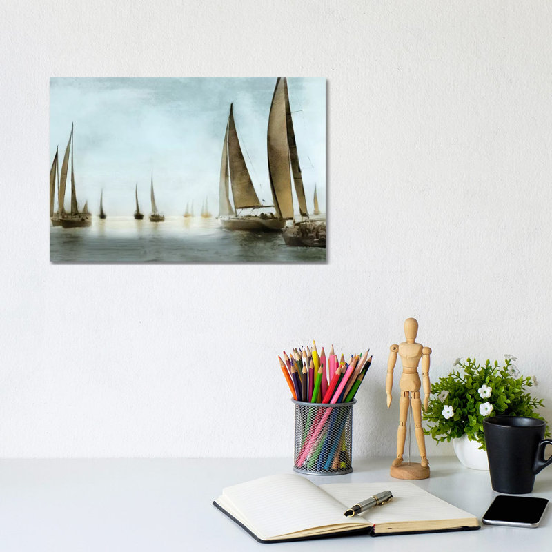 Golden Sails 1 Piece Wrapped Canvas Painting, 20.32 cm H x 30.48 cm W