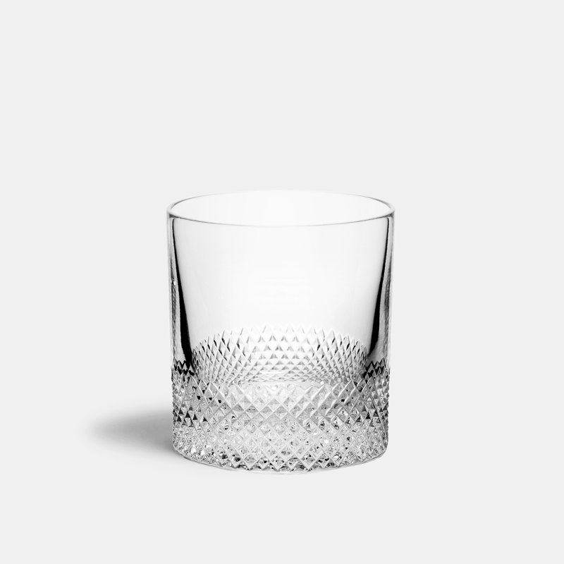 Diamond Handmade Crystal Drinking Glass, 8.5