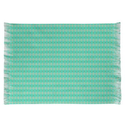 Tapis de couleur verte losanges ligné Mcguigan