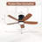 Rita 42" 5-Blade Gold Modern Ceiling Fan Light With 6-Speed Adjustable Wind Speed-1188762782