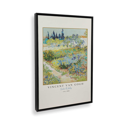 Van Gogh's Garden at Arles v3 Canvas Print in a Frame