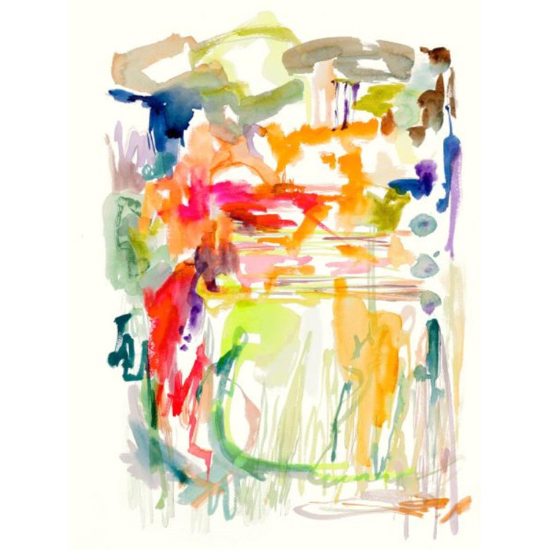 Into The Lake I Painting by Sara Brown, Image Brush Gel, 48" H x 36" W