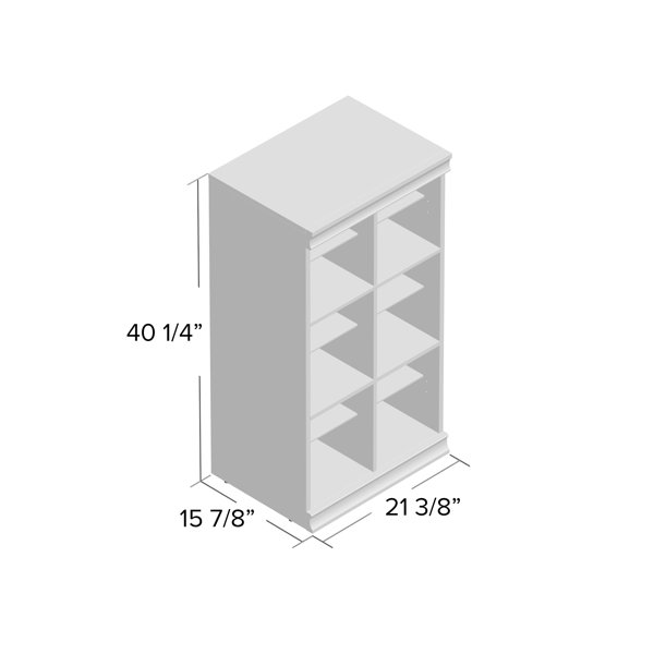 Modular Storage 21.38" W Shelving Unit with 12 Shelves