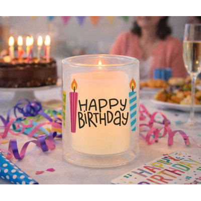Votive Happy Birthday Bougeoir