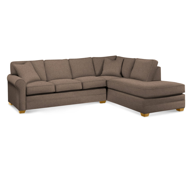 Bedford Upholstered Sectional, Elite Ash; 0321-83, Right Hand Facing, Honey Finish
