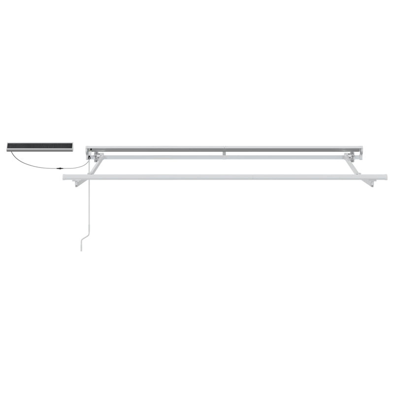 VidaXL Polyester Cover Retractable Patio Awning, 250cm W x 200cm D, White