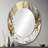 Modern Golden Drip - Abstract Mirror, Modern Unique Wall Mirror, Printed Metal Art-121503371-121503368