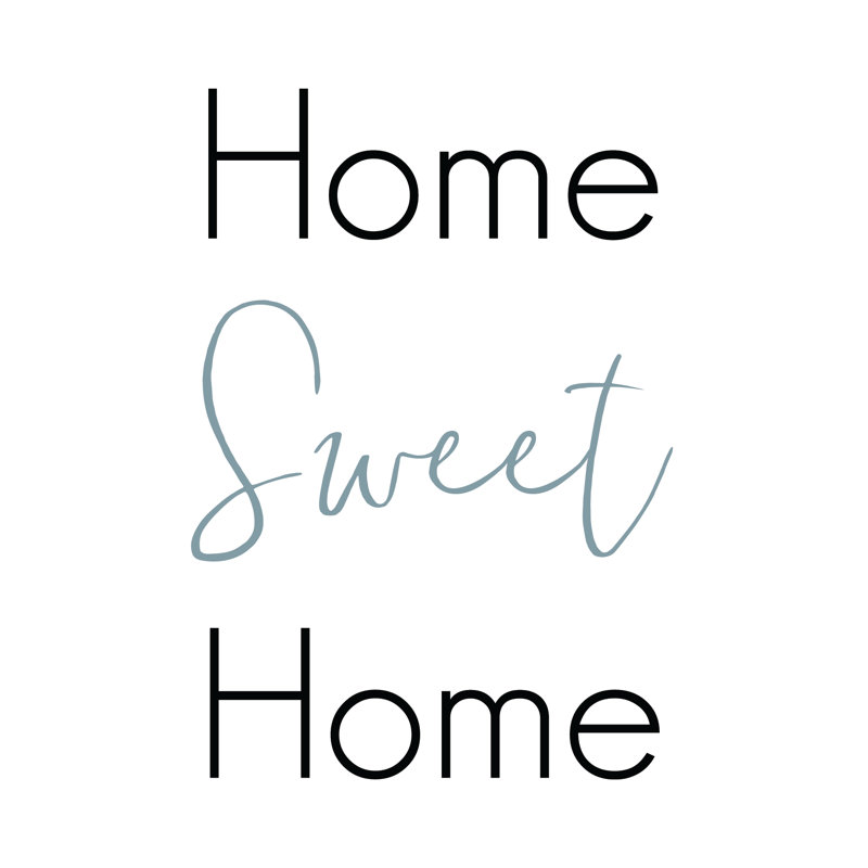 Home Sweet Home Modern - Wrapped Canvas Print, 51cm H x 51cm W x 3.8cm D