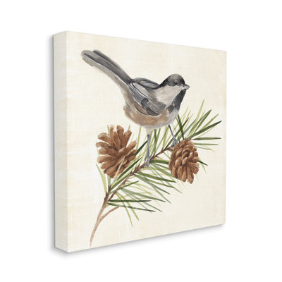 " Bird Perched On Pine " by Annie Warren