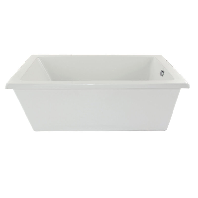 Lucy 72'' L Soaking Bathtub, Matte Black