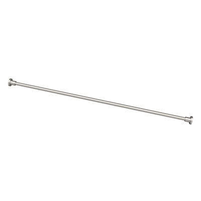 Minimalist 60" Straight Shower Curtain Rod and Rod Ends | Wall Mounted Solid Brass Shower Rod 