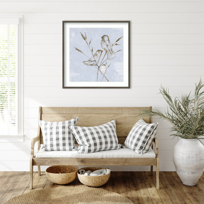 Pastel Birds I by Eli Jones Wood Framed Wall Art Print