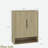 Wooden Fluted Shoe Cabinet With Wide Top Shelf And Adjustable Shelves-1325944032
