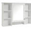 Armoire de toilette 3 en 1, armoire à pharmacie murale de 42 pouces avec tablette réglable et porte à fermeture en douceur, miroir haute définition avec rangement pour meuble-lavabo de salle de bain