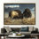 Impression sur toile "Buffalo American" - Décoration murale bison pour les amoureux de la nature