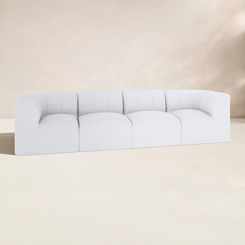 Praia 124" Sunbrella® Outdoor Sofa, Canvas White Sunbrella® Canvas