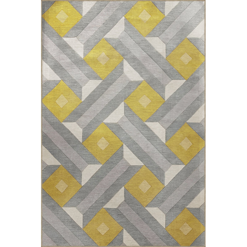 Tapis rectangulaire intérieur / extérieur Kennedee, Rectangle 4 pi 27 po x 6 pi 3 po