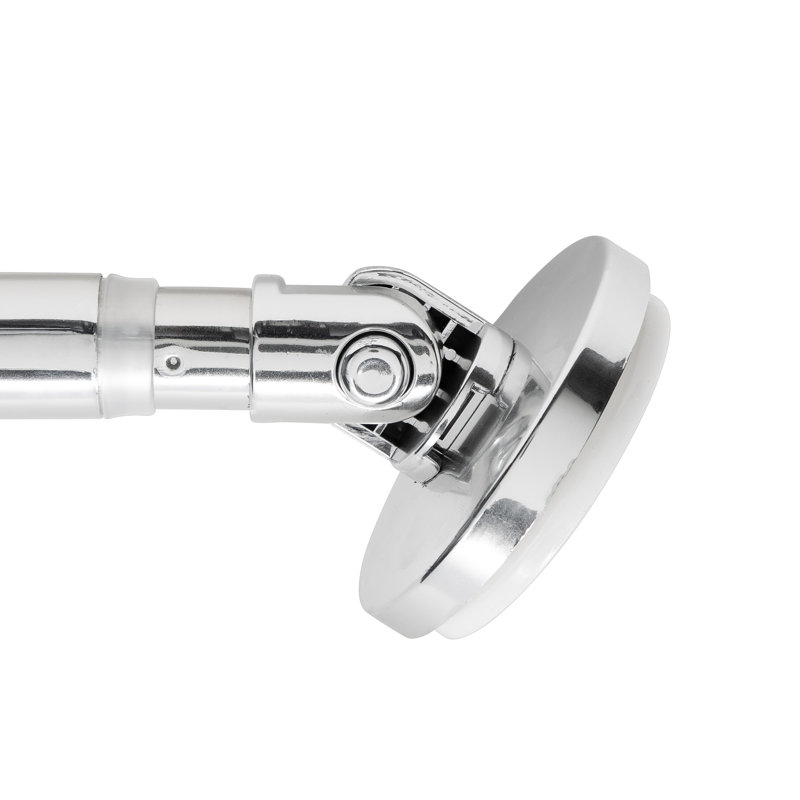 Adjustable Chrome Curved Tension Shower Rod 42"-60"