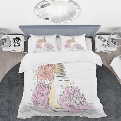Pink/Orange/Yellow Microfiber Duvet Cover Set